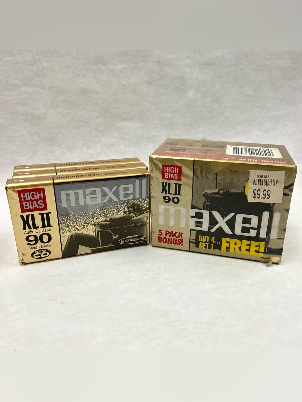 Maxell XL II 90 High Bias Audio Cassettes - Gold Packaging Lot Of 8